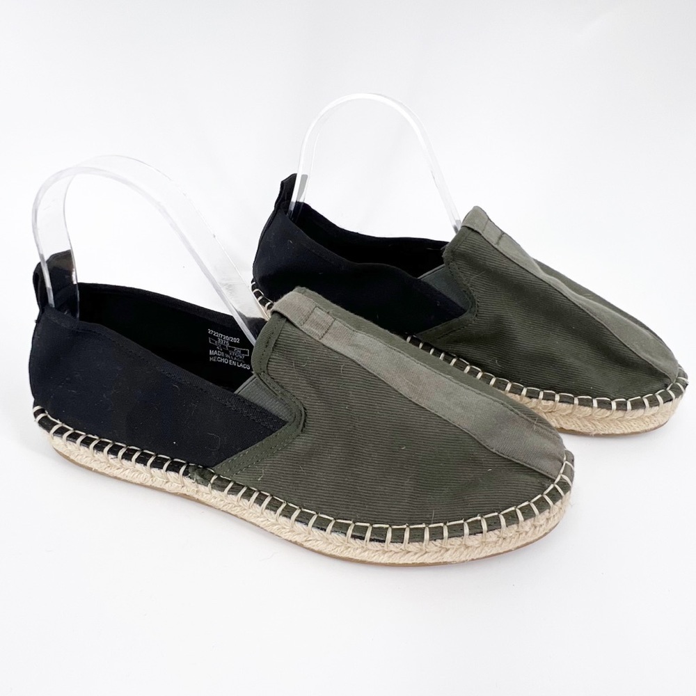 ✅ Zara COMBINATION ESPADRILLES GREEN/BLACK SIZE 43